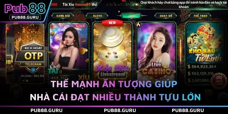 Thế mạnh ấn tượng giúp nhà cái đạt nhiều thành tựu lớn